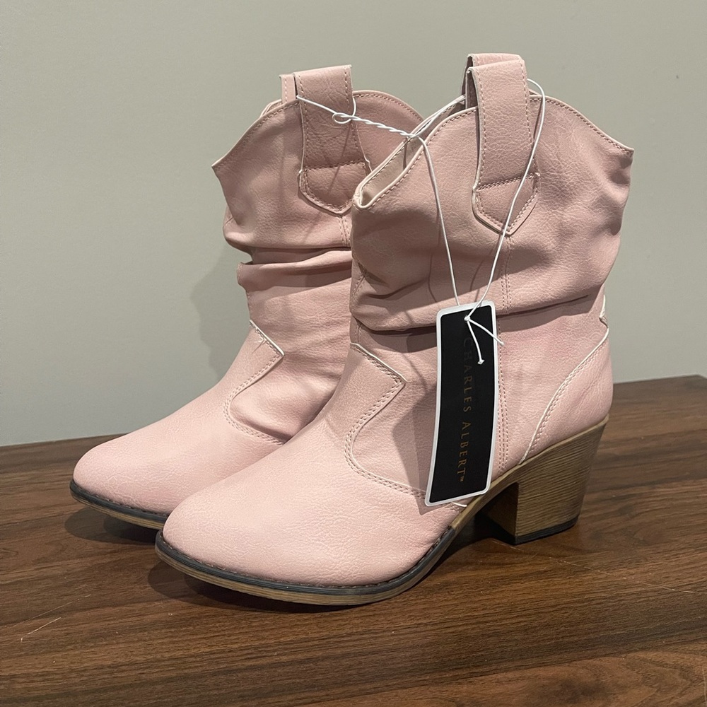Charles Albert Women's Blush Heeled Boots